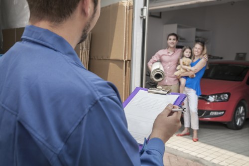 Packing and handling office furniture during a Peckham relocation