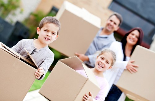 Professional movers loading belongings for a local Peckham move