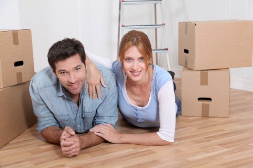 House removals team working on a move near Peckham
