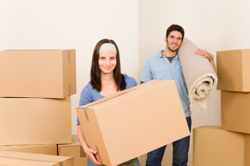 Local removal van loading furniture for a Peckham property move