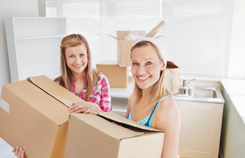 Packed boxes and furniture ready for a Peckham home removal