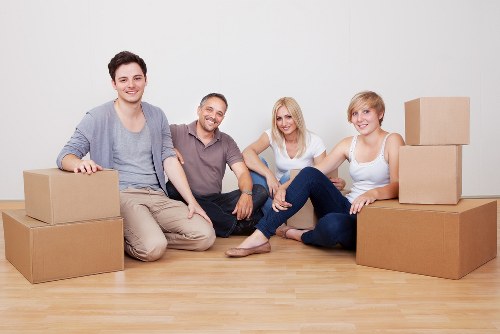 Peckham local moving van team handling boxes and household items